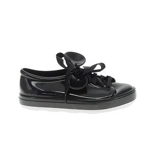 Melissa Glossy Black Sneakers with Ribbon Laces and Mickey ears!